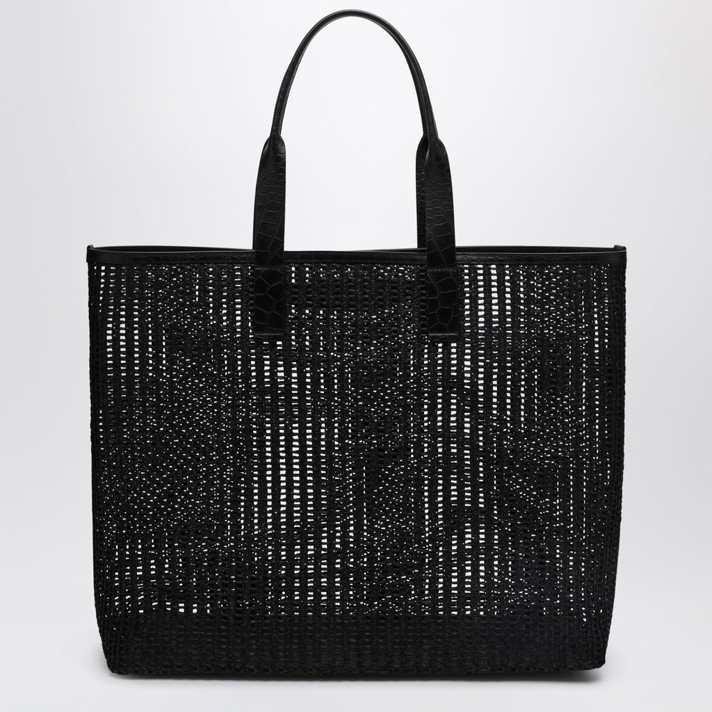 Dolce & Gabbana Dolce&Gabbana Adamo Shopping Bag in black woven mesh