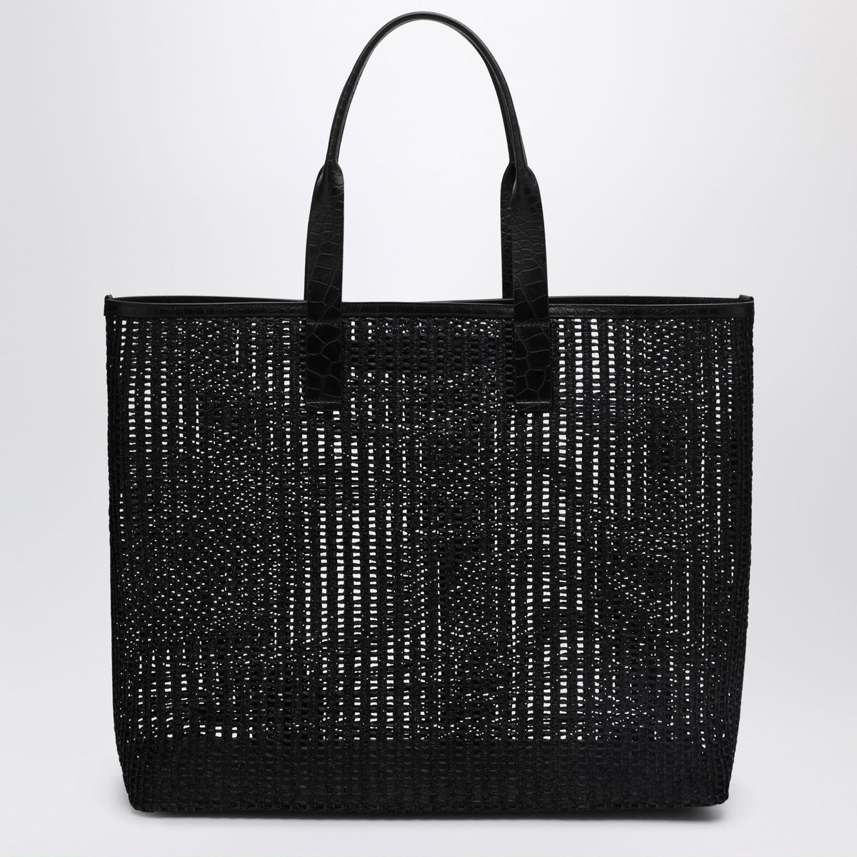 Dolce & Gabbana Dolce&Gabbana Adamo Shopping Bag in black woven mesh
