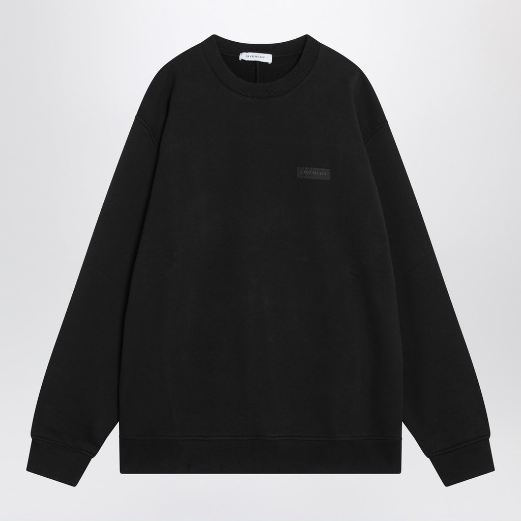 Givenchy Black crew neck cotton sweatshirt