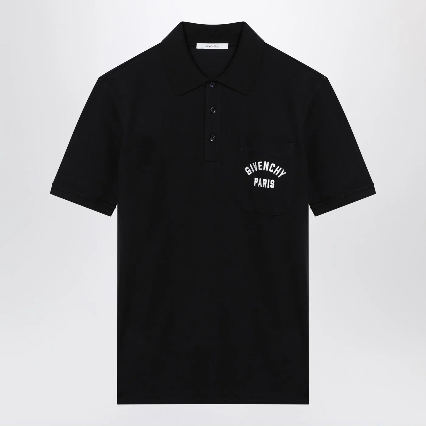 Givenchy Dark blue polo shirt with logo embroidery