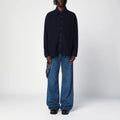 Destin Navy wool overshirt with graphic print