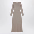 Max Mara Pianoforte Beige dress in viscose and lurex yarn