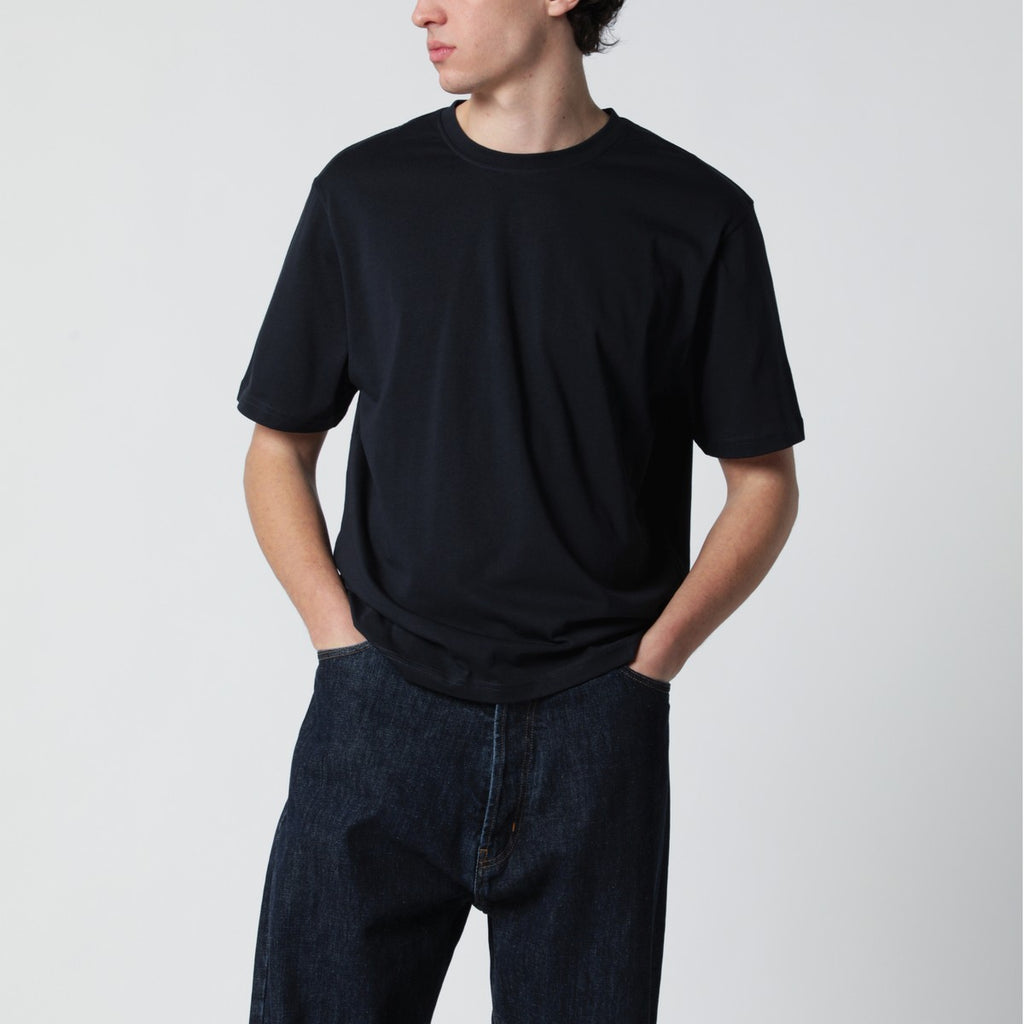 STUDIO NICHOLSON Bric T-shirt blue regular fit