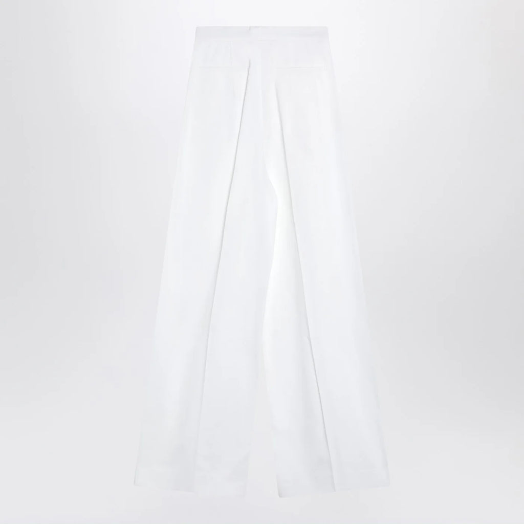 Givenchy White pleated cotton trousers