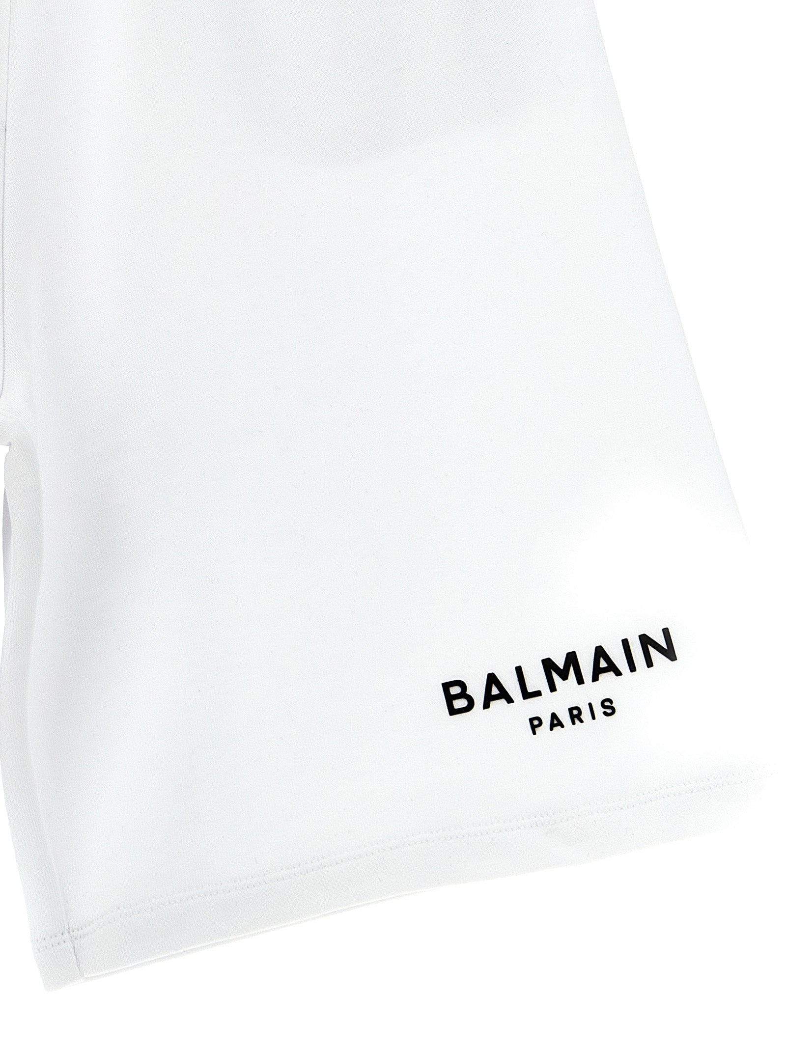 Balmain Kids Embossed Logo Bermuda Shorts