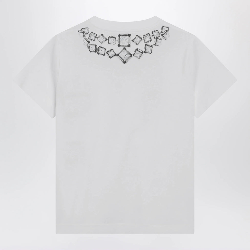 Givenchy Deconstructed Crystals cotton T-shirt in white