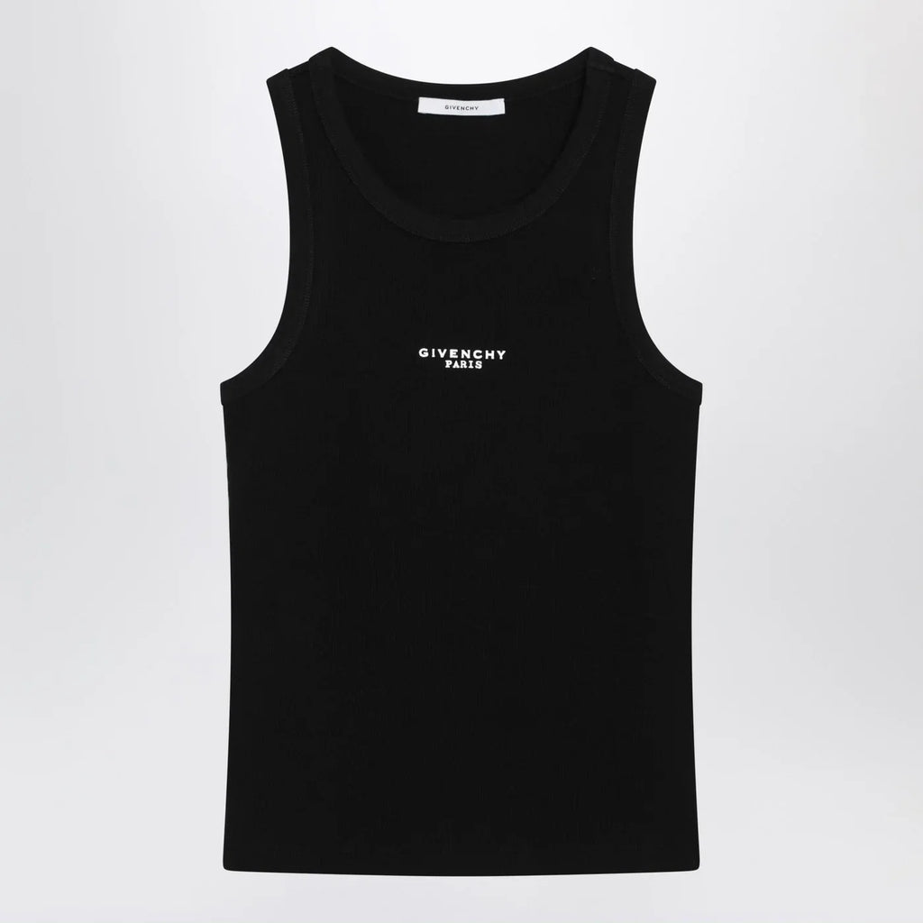 Givenchy Black slim-cut tank top with logo