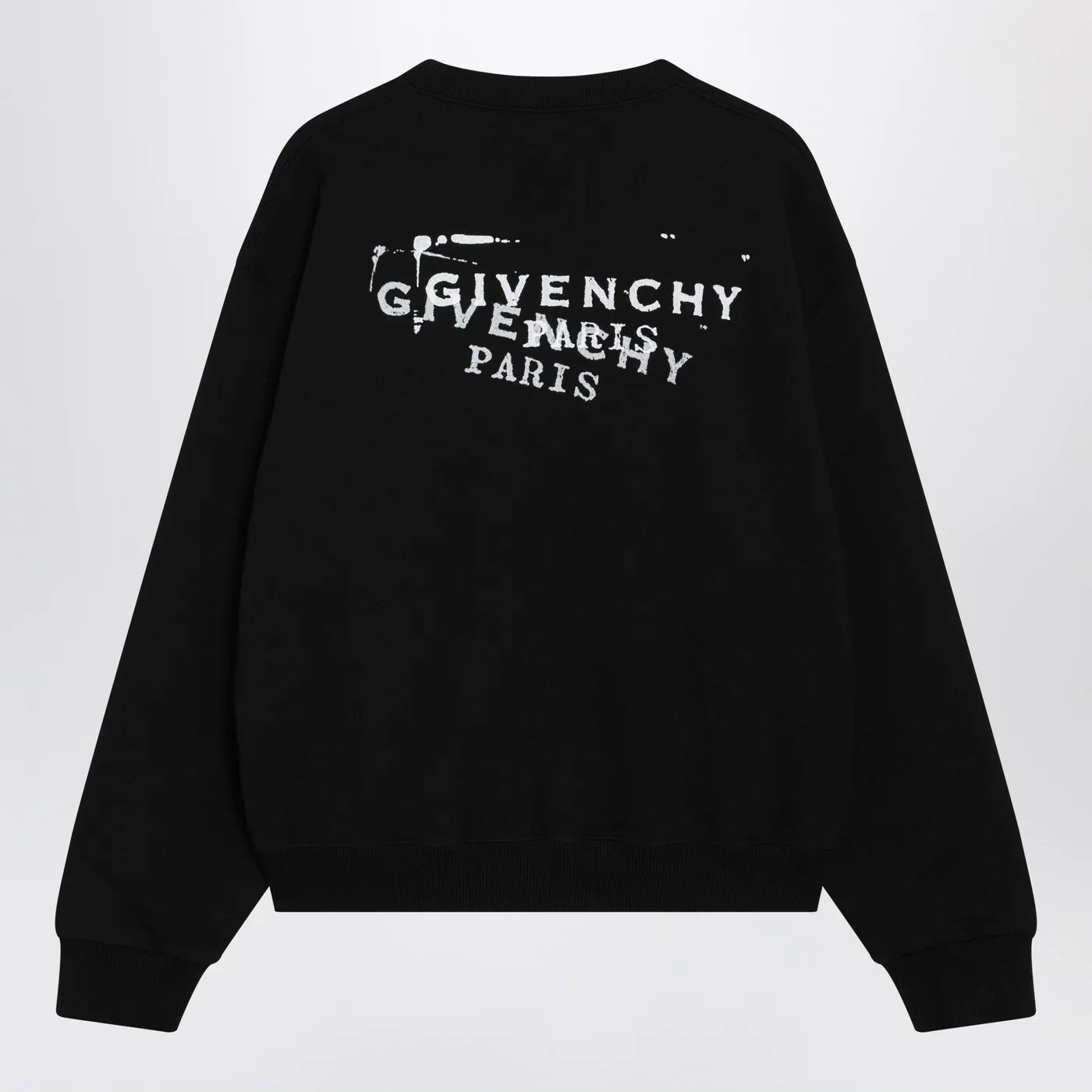 Givenchy Black brushed cotton sweatshirt with logo