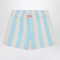 MC2 Saint Barth Blue/white striped Boxy Jr Shorts