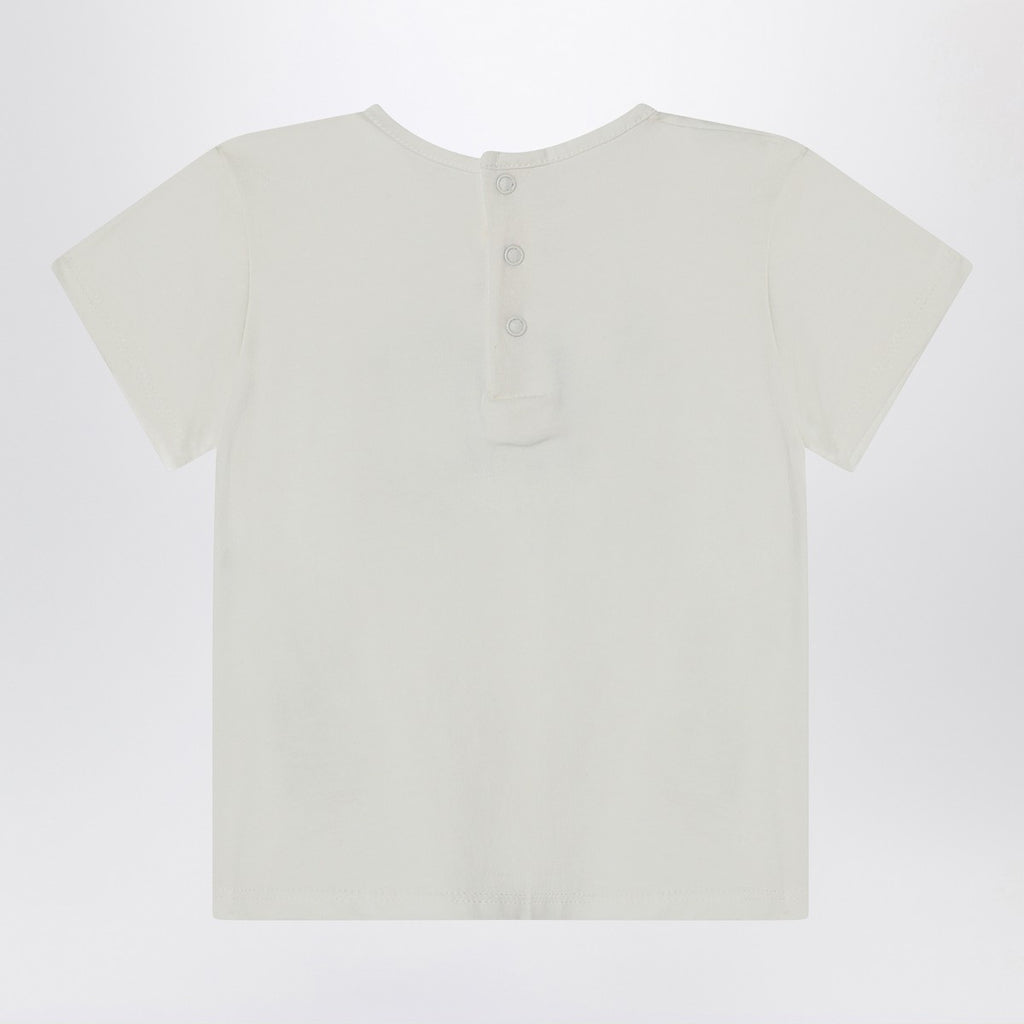 Chloé White cotton T-shirt with embroidered logo