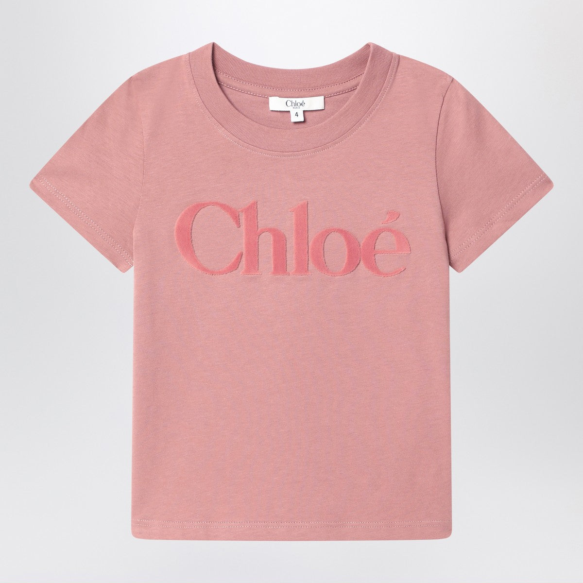 Chloé Pink cotton T-shirt with logo