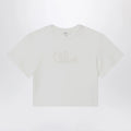 Chloé White T-shirt with embroidered logo