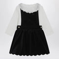 Chloé White and blue velvet dress