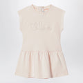 Chloé Light pink dress with logo embroidery