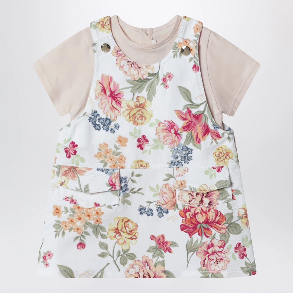 Chloé Pink two-piece set with floral pattern