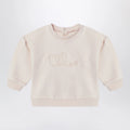 Chloé Light pink sweatshirt with logo embroidery