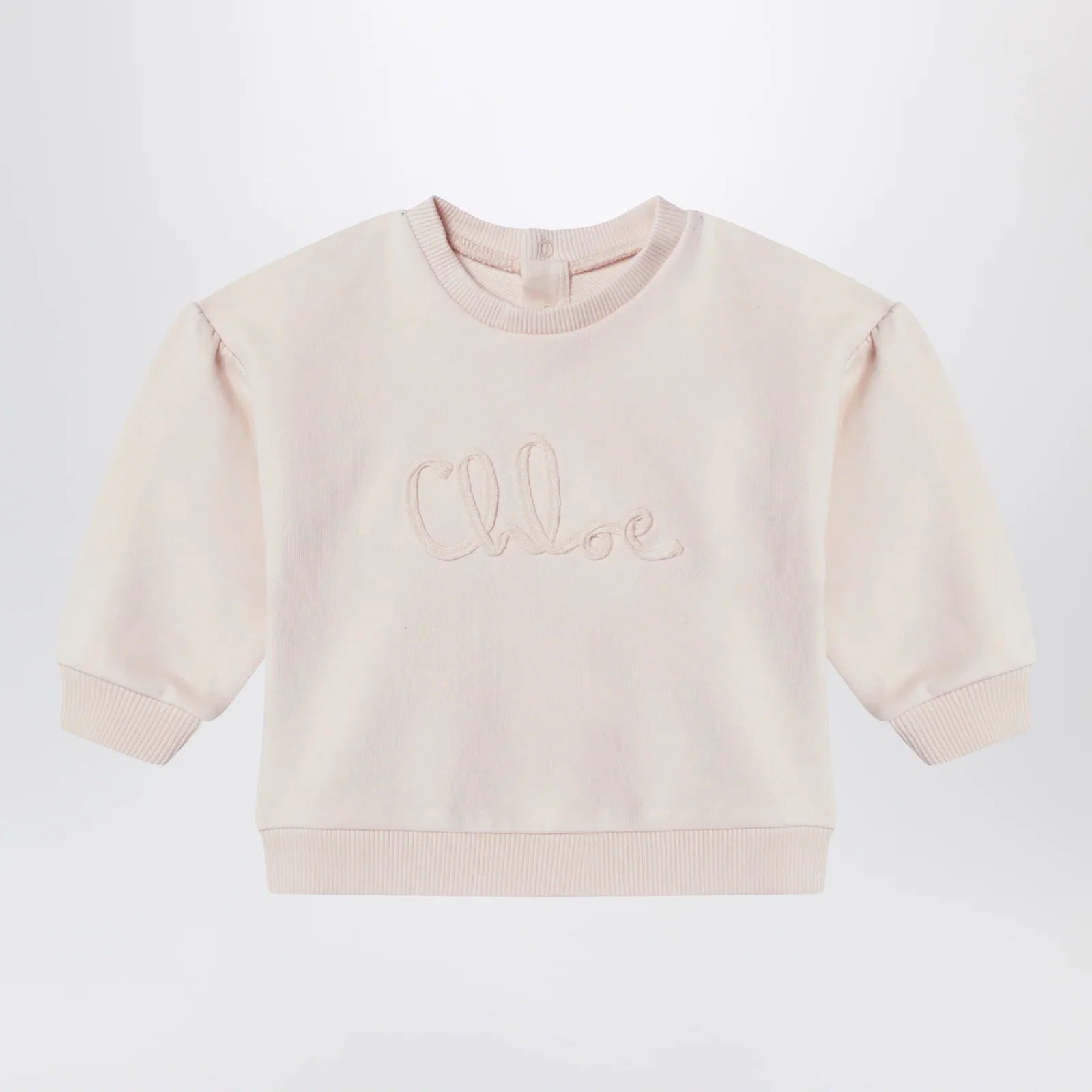 Chloé Light pink sweatshirt with logo embroidery