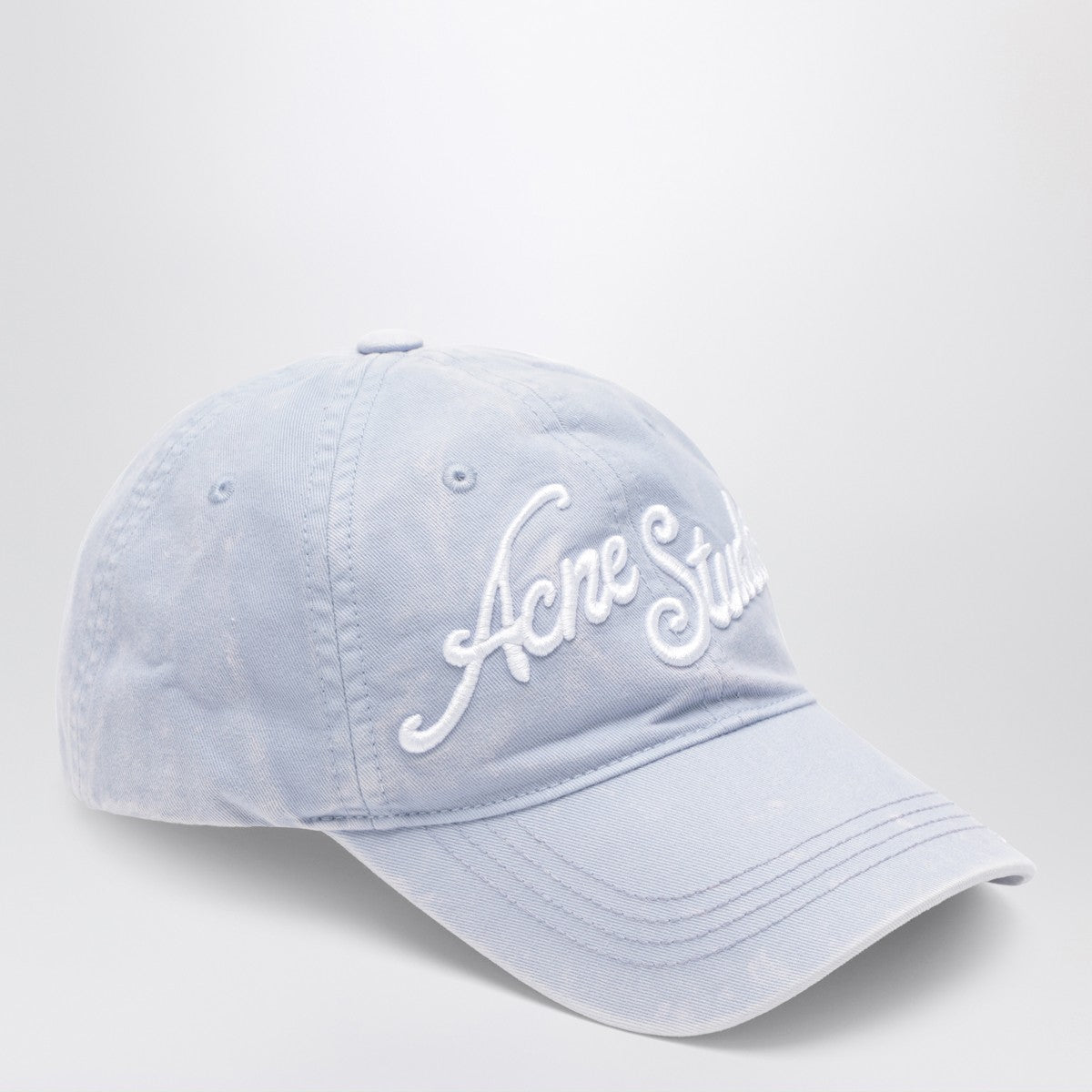 Acne Studios Faded light blue baseball cap with logo
