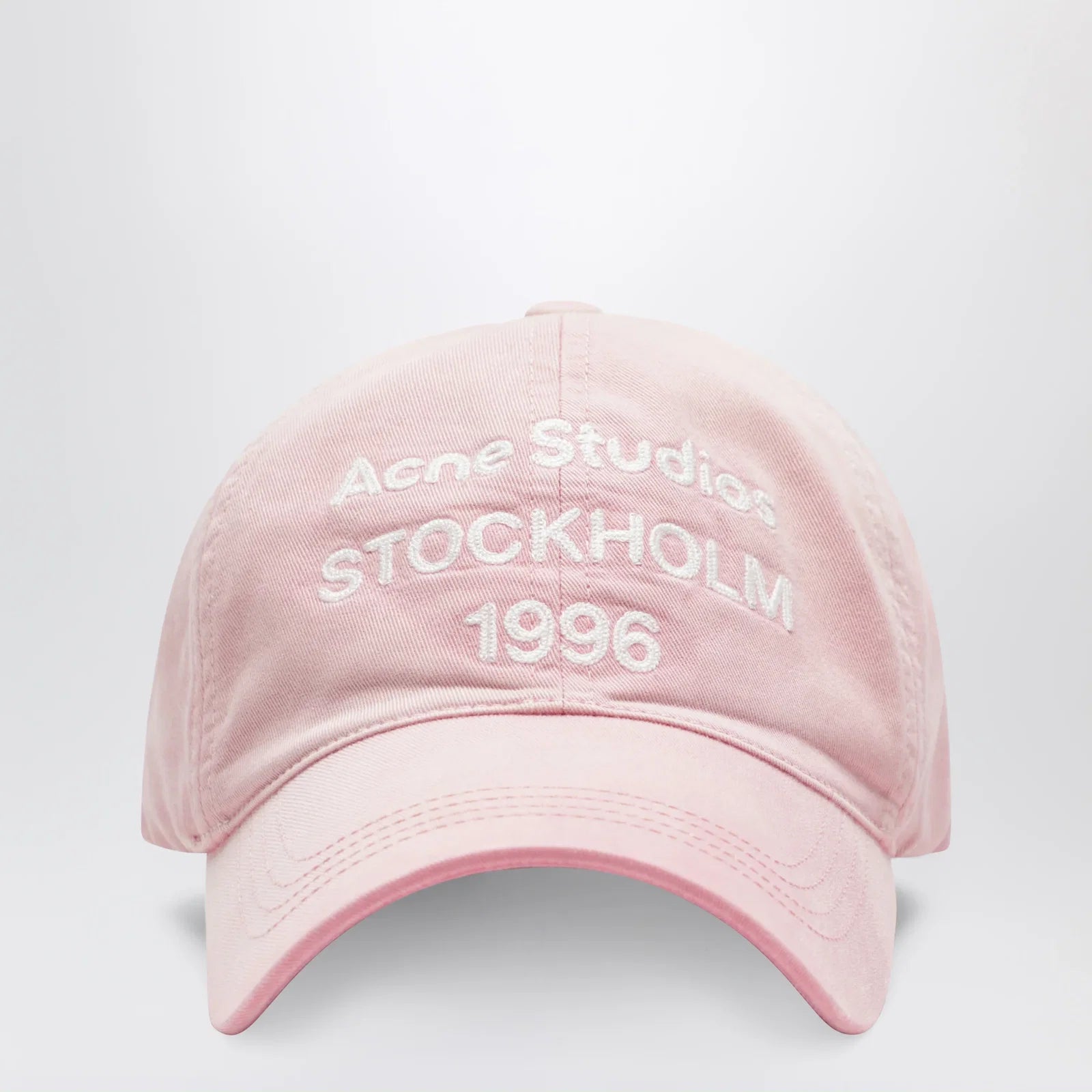 Acne Studios Faded pink baseball cap with embroidered logo