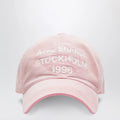 Acne Studios Baseball cap with logo in tango pink washed