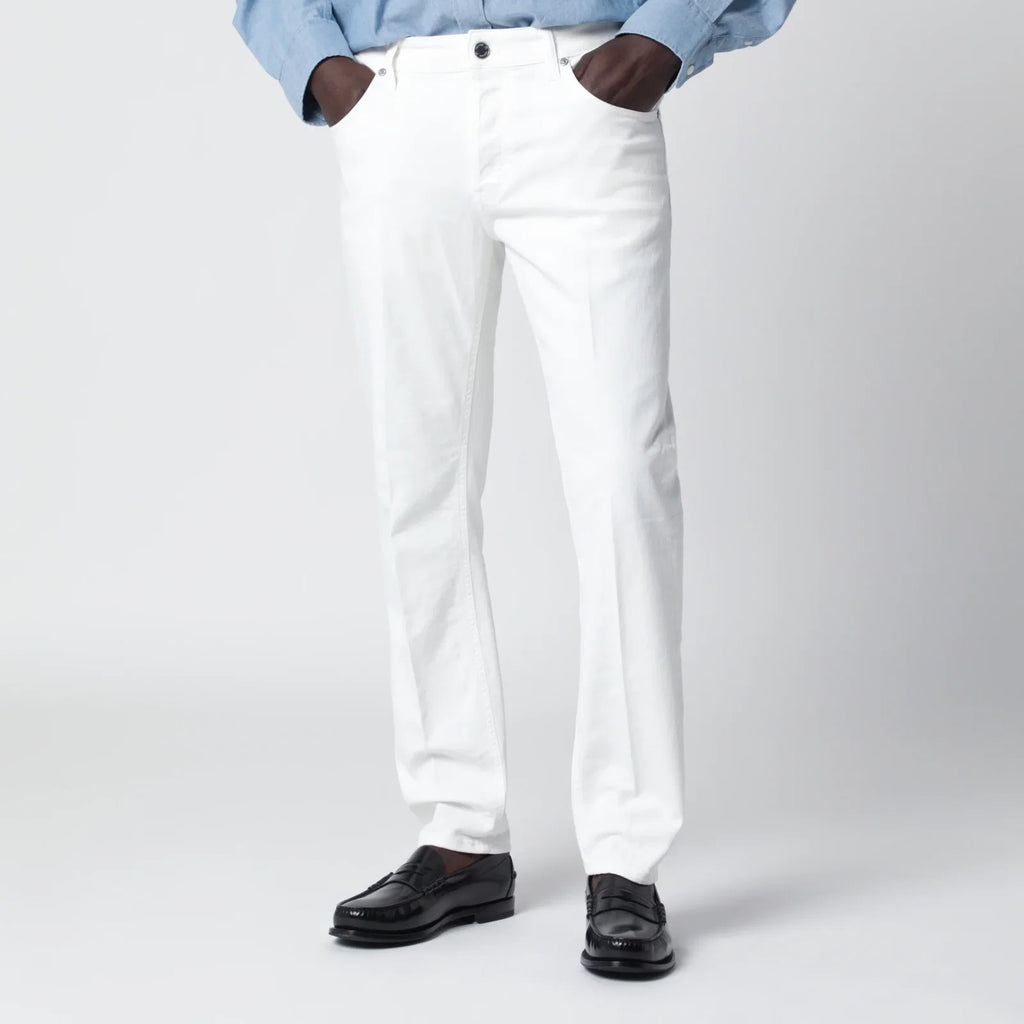 PT Torino Denim White Reggae Tapered Trousers