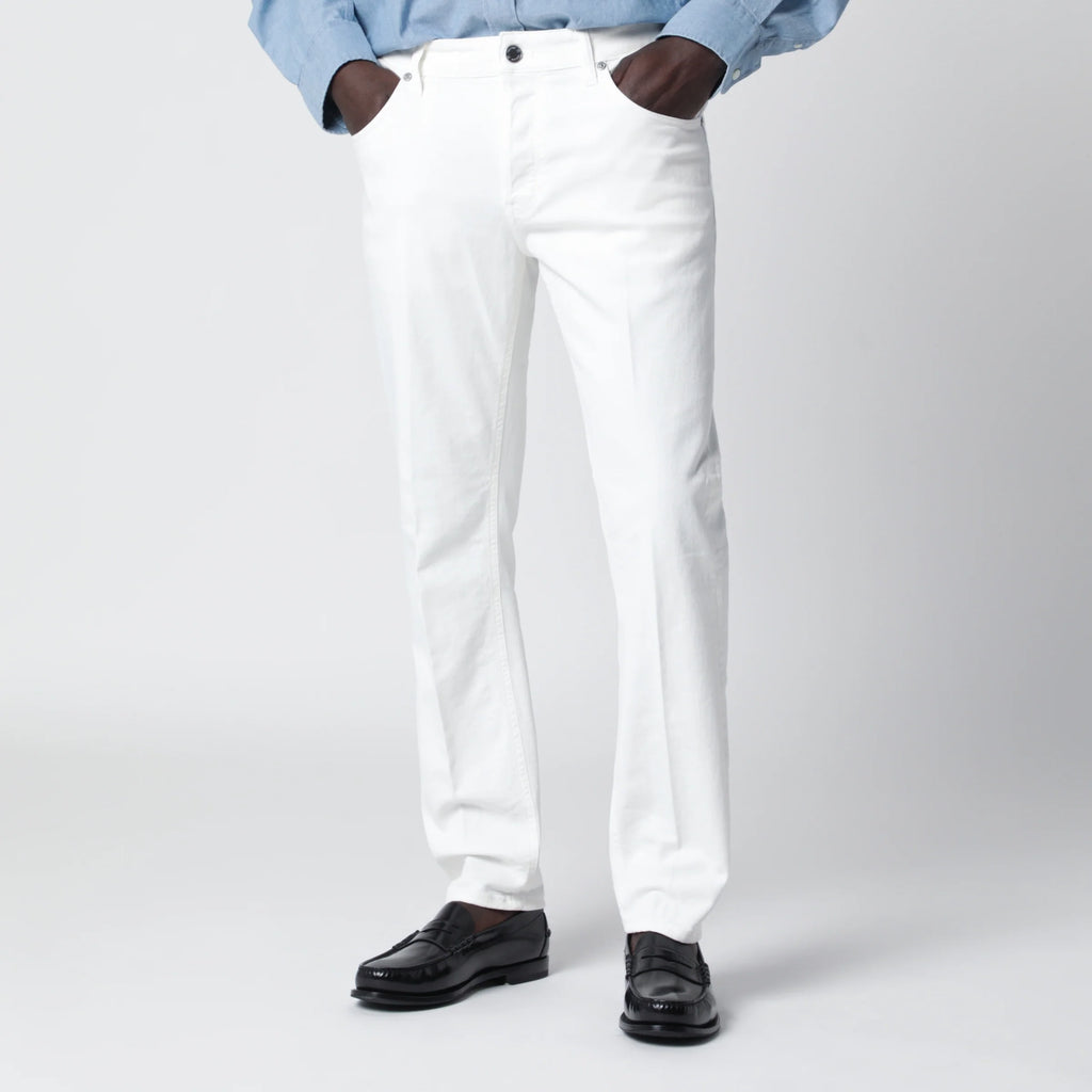 PT Torino Denim White Reggae Tapered Trousers