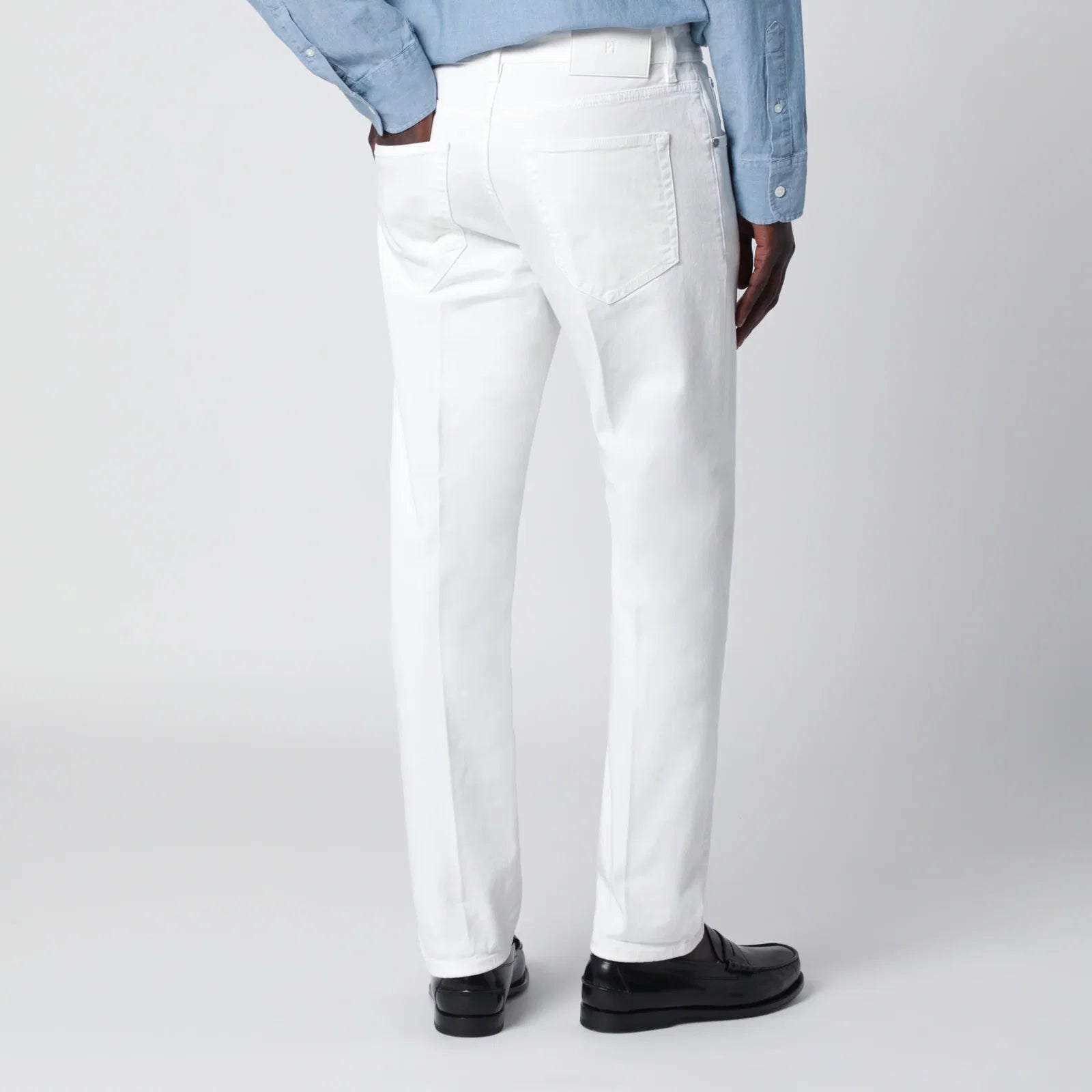 PT Torino Denim White Reggae Tapered Trousers