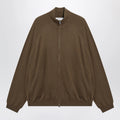 The Frankie Shop Baxe knit sports jacket in wool blend brown