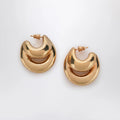 PANCONESI Blow Up Huggies earrings in gold tone