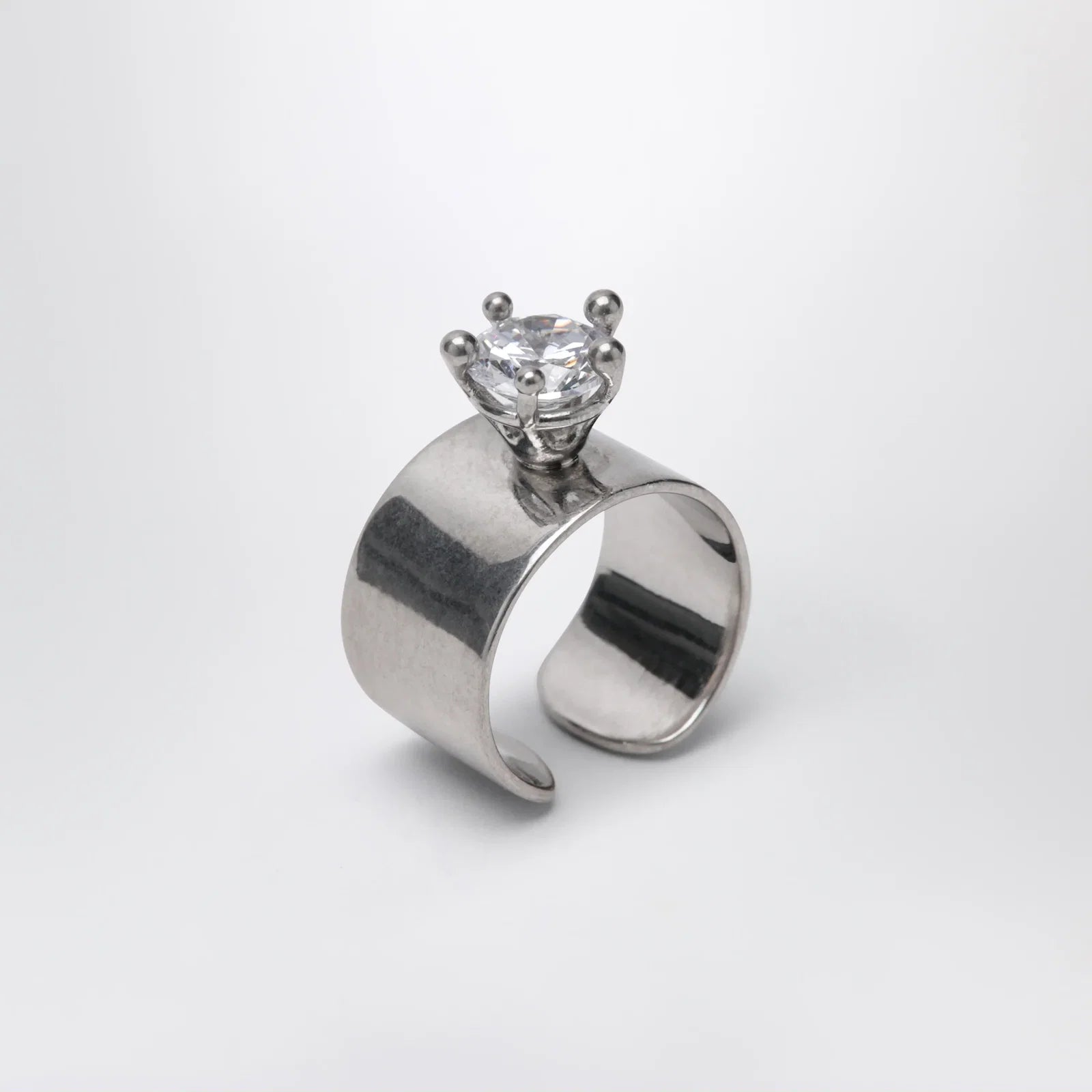 PANCONESI Armour Ring Small with Diamonds