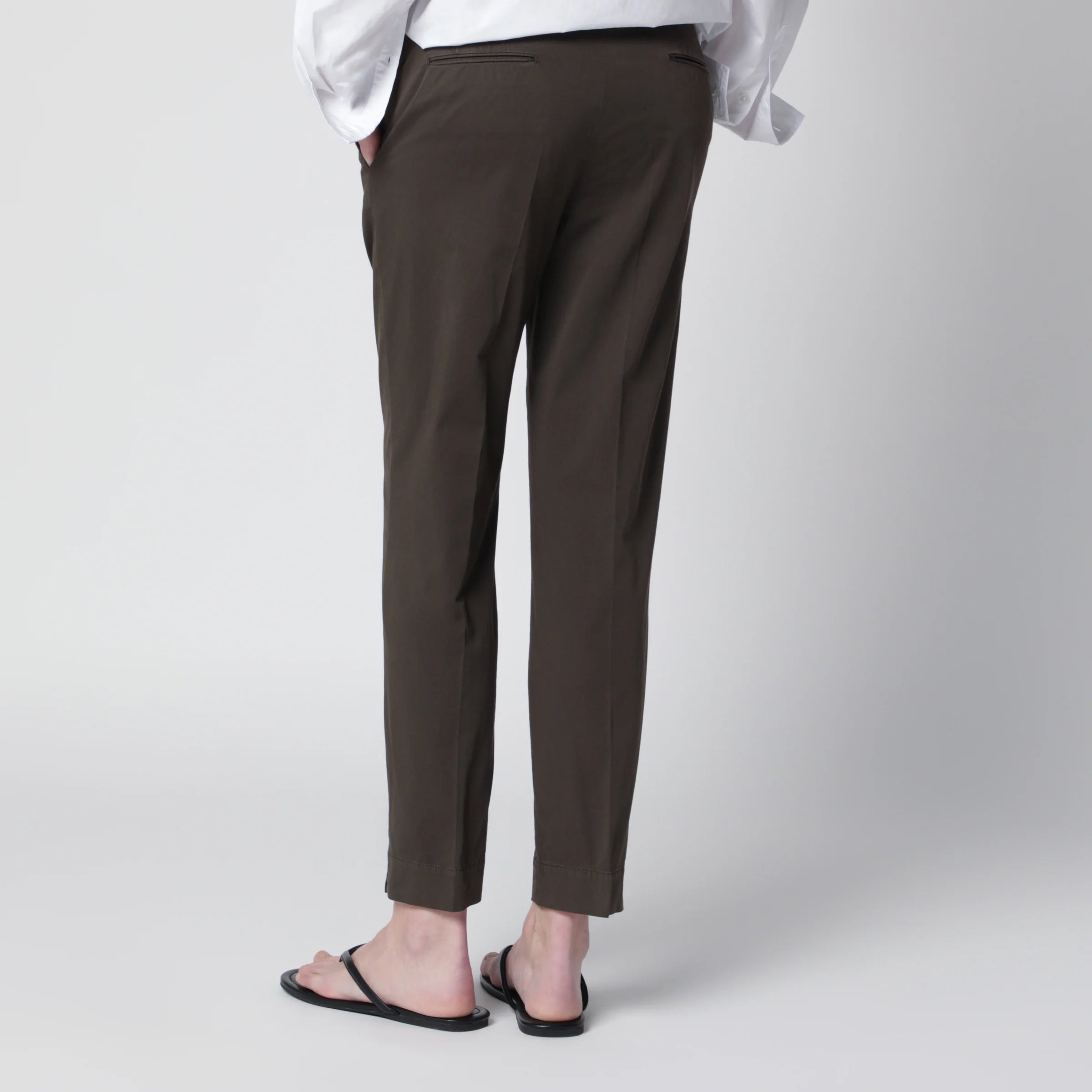 PT Torino Brown cotton trousers