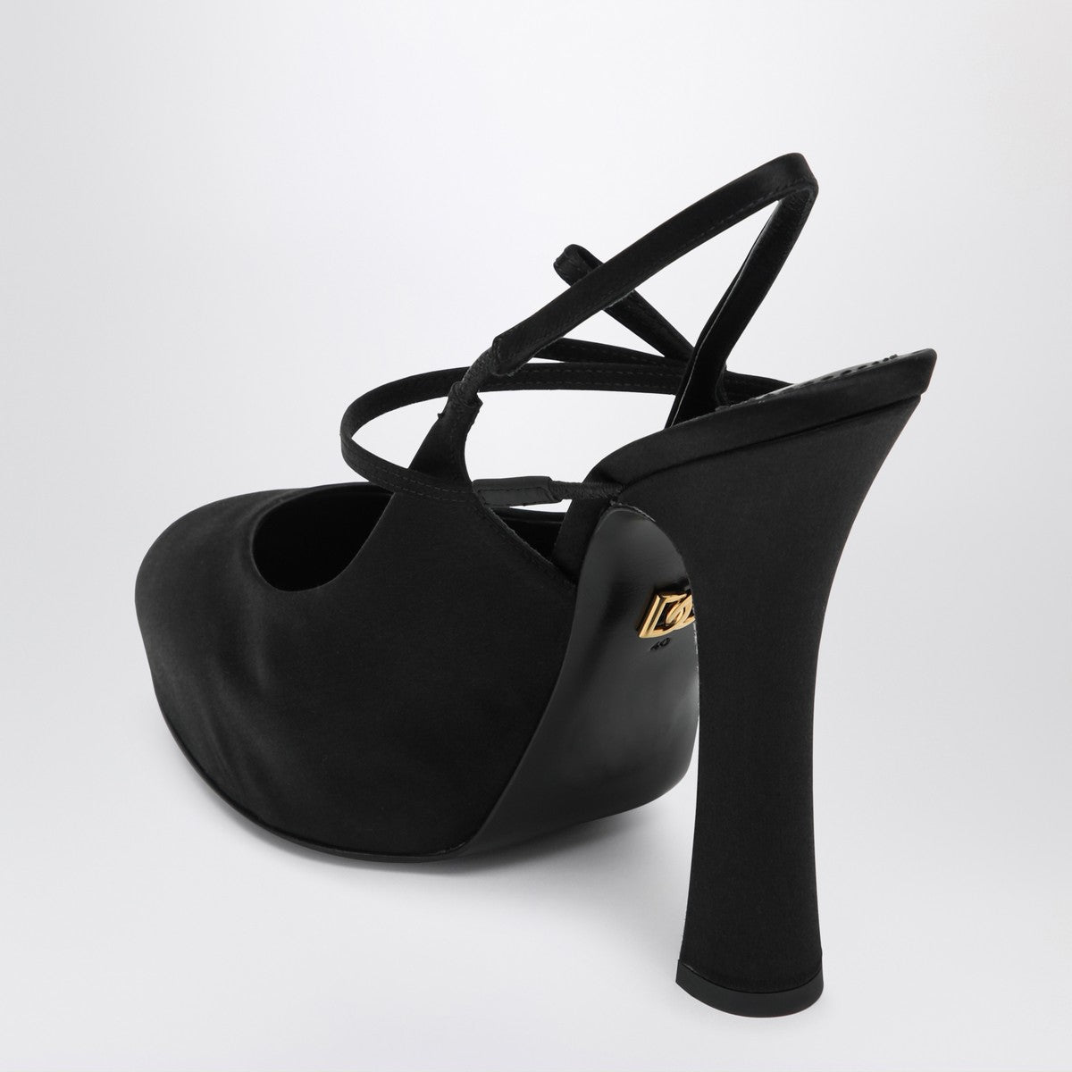 Dolce & Gabbana Dolce&Gabbana High black satin slingback