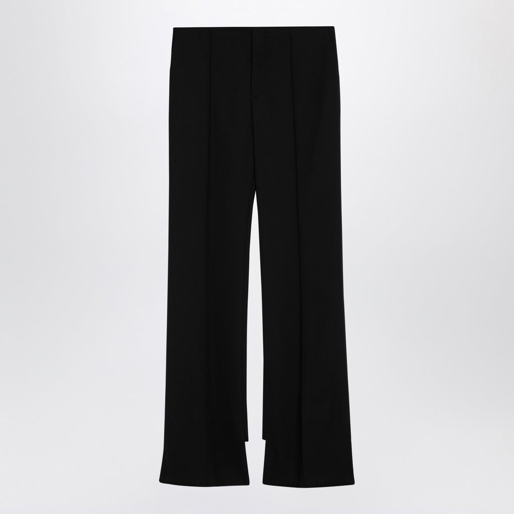 Chloé Black asymmetrical wool trousers