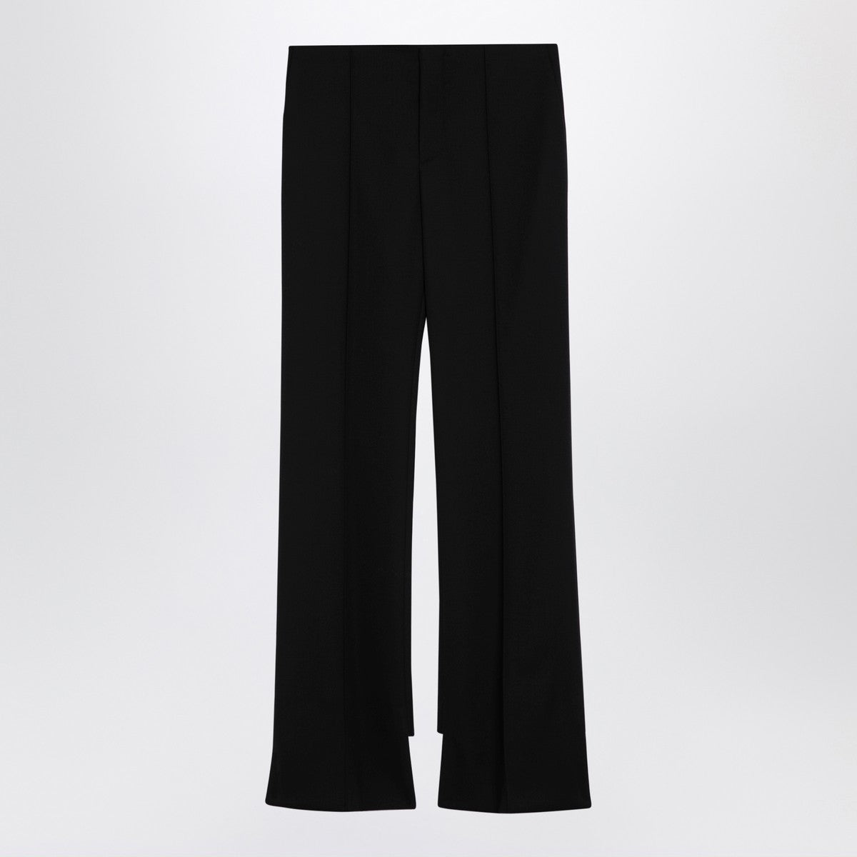 Chloé Black asymmetrical wool trousers