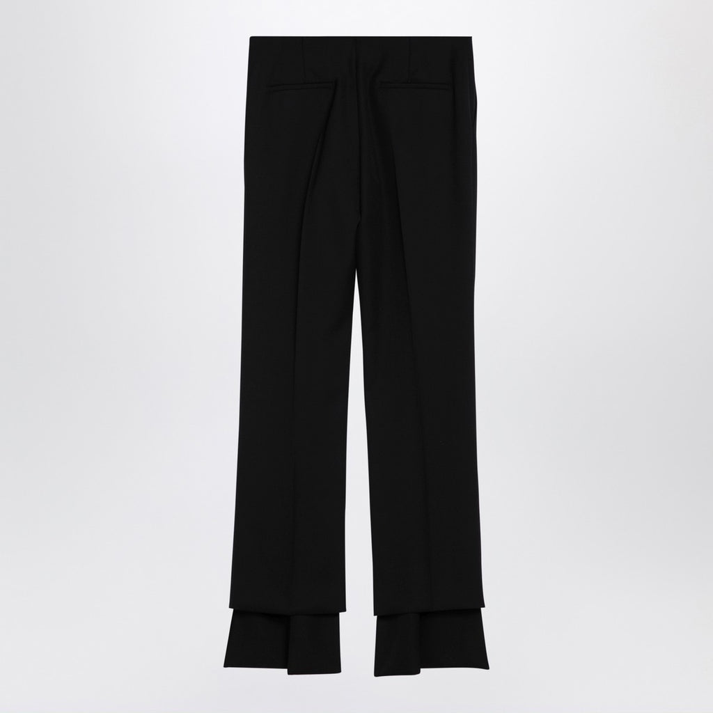 Chloé Black asymmetrical wool trousers