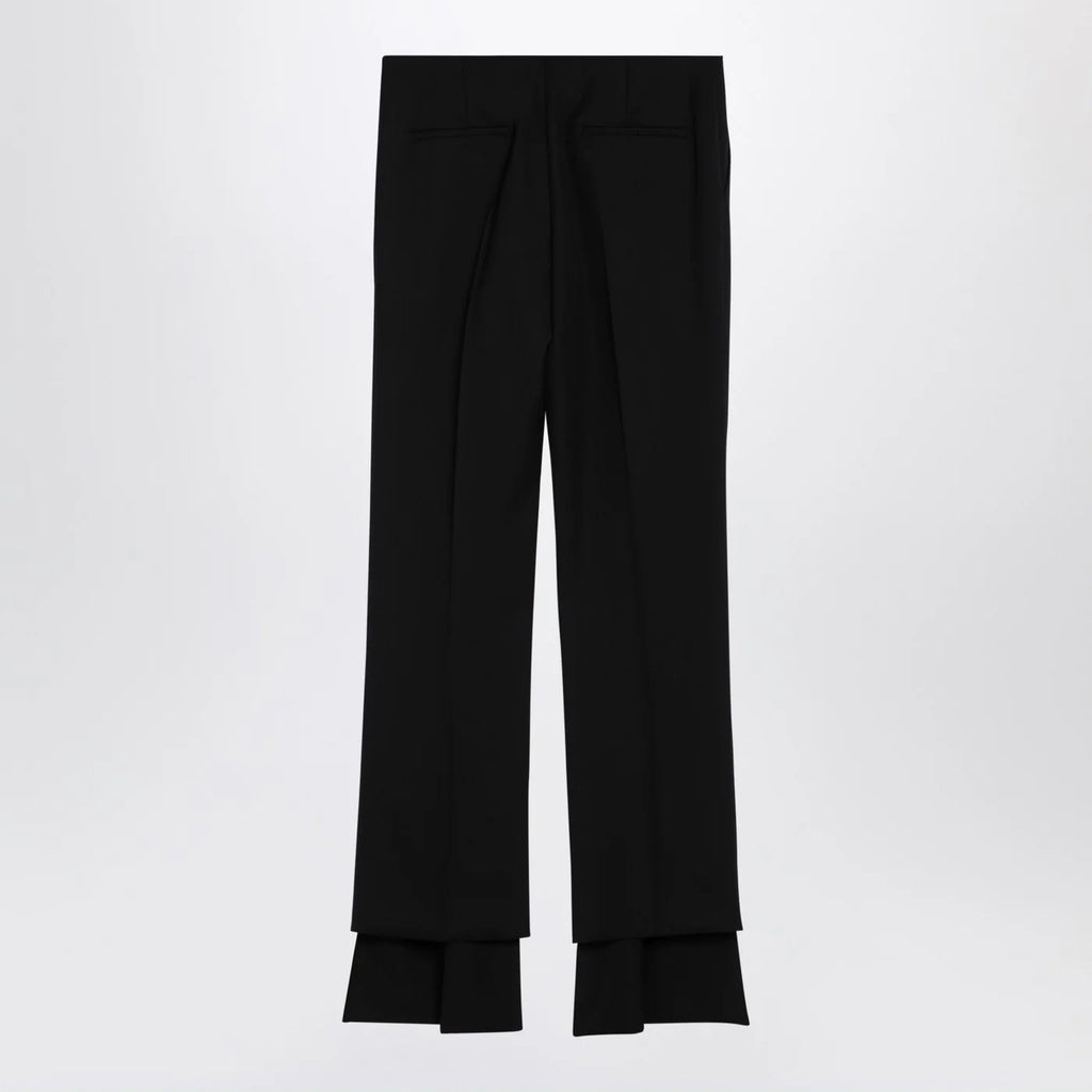Chloé Black asymmetrical wool trousers