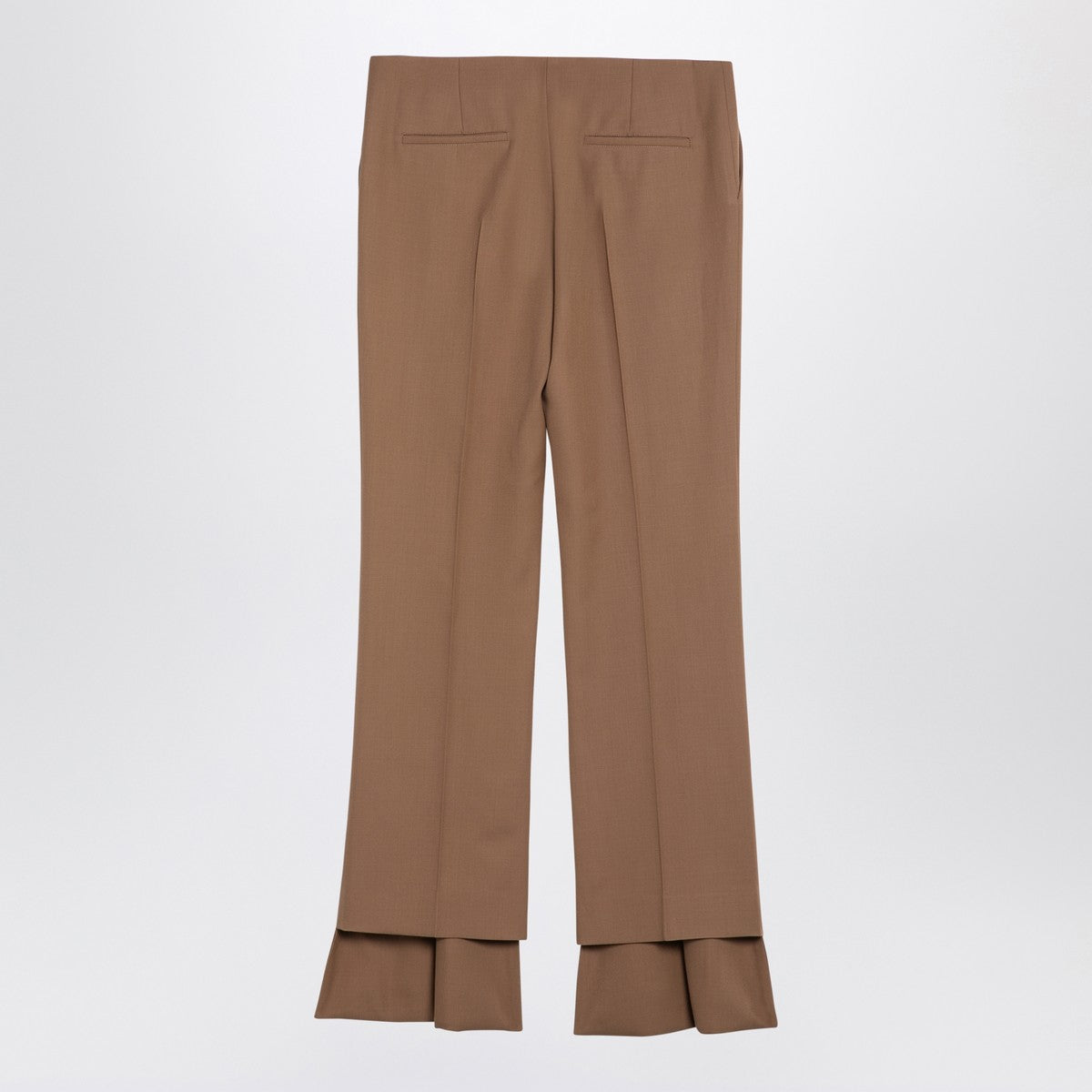 Chloé Beige asymmetrical wool trousers