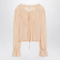 Chloé Blouse with tie in pink silk georgette