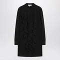 Chloé Black ruffled dress in silk blend