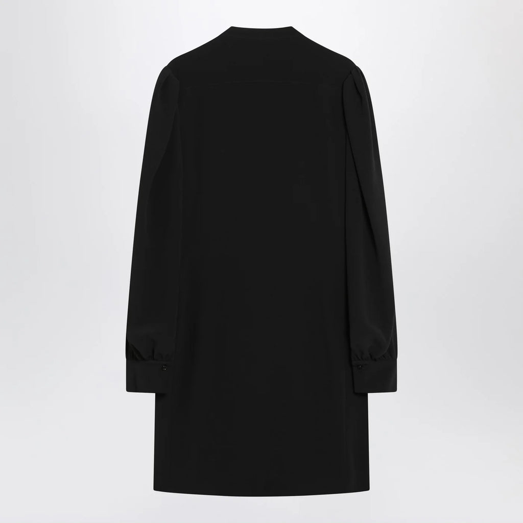 Chloé Black ruffled dress in silk blend