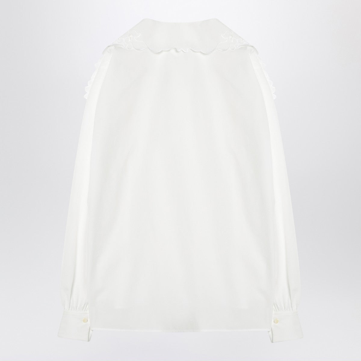 Chloé White shirt with embroidered bow tie