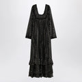 Chloé Maxi black dress with lightweight silk ruffles