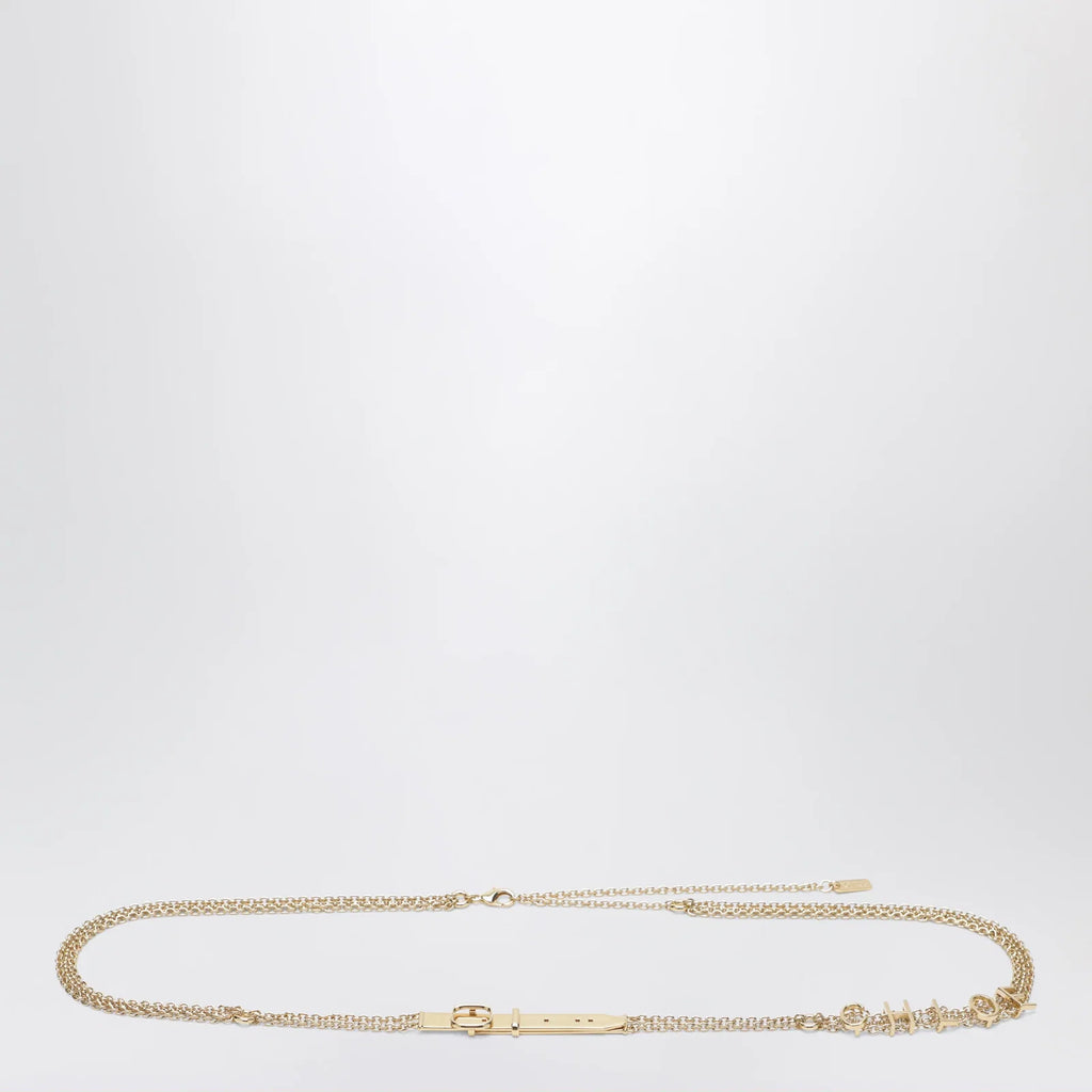 Chloé Gold-tone belt with logo lettering