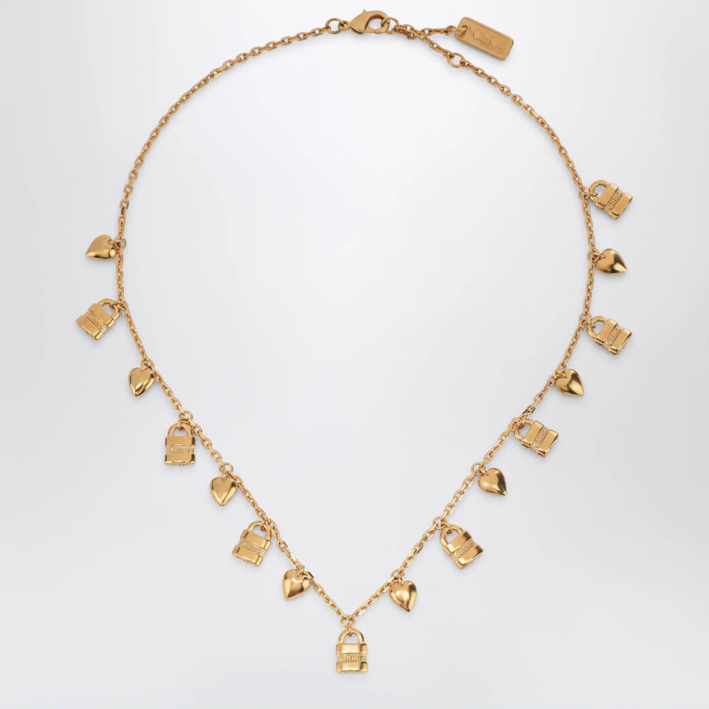 Chloé Paddington necklace with gold-tone brass charms