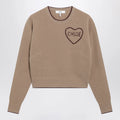 Chloé Light Brown Wool and Cashmere Logo Sweater