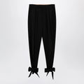 Chloé Black pleated fluid crêpe de chine trousers