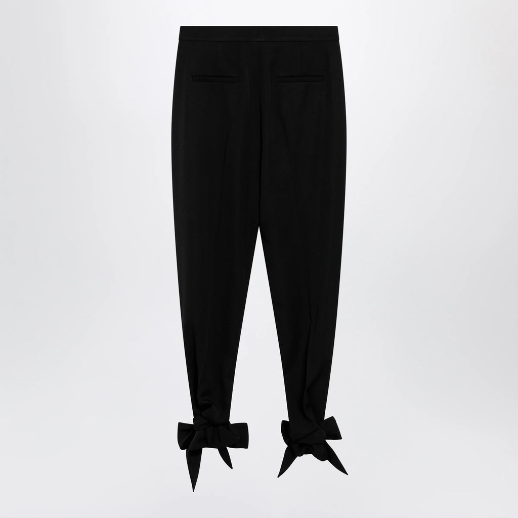 Chloé Black pleated fluid crêpe de chine trousers