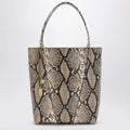 Large Chloé Spin tote bag in python-effect leather