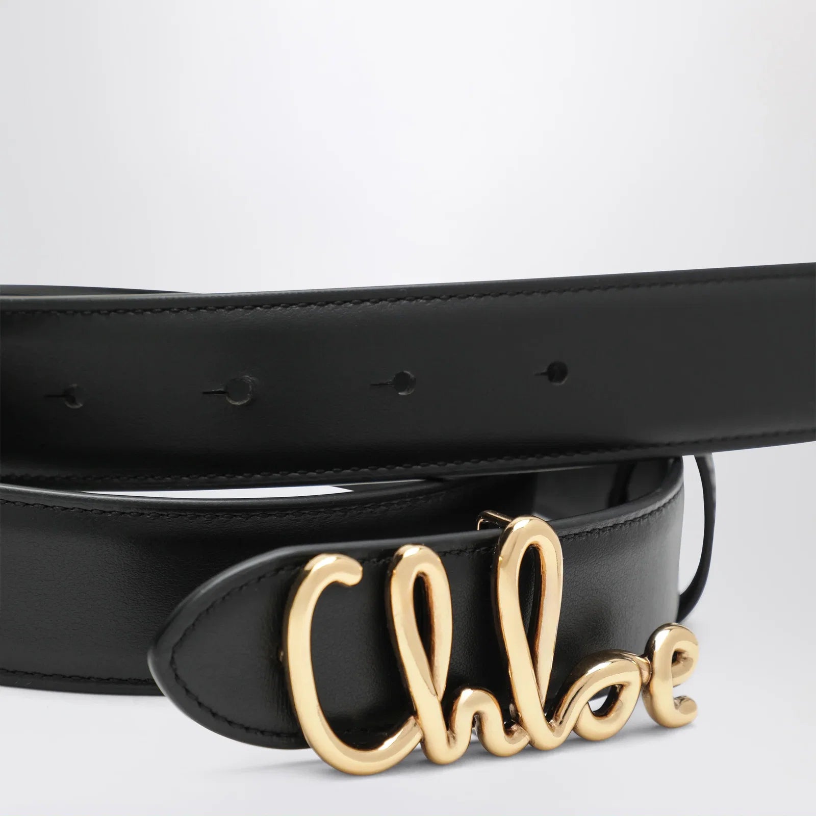 Chloé Iconic calfskin leather belt in black