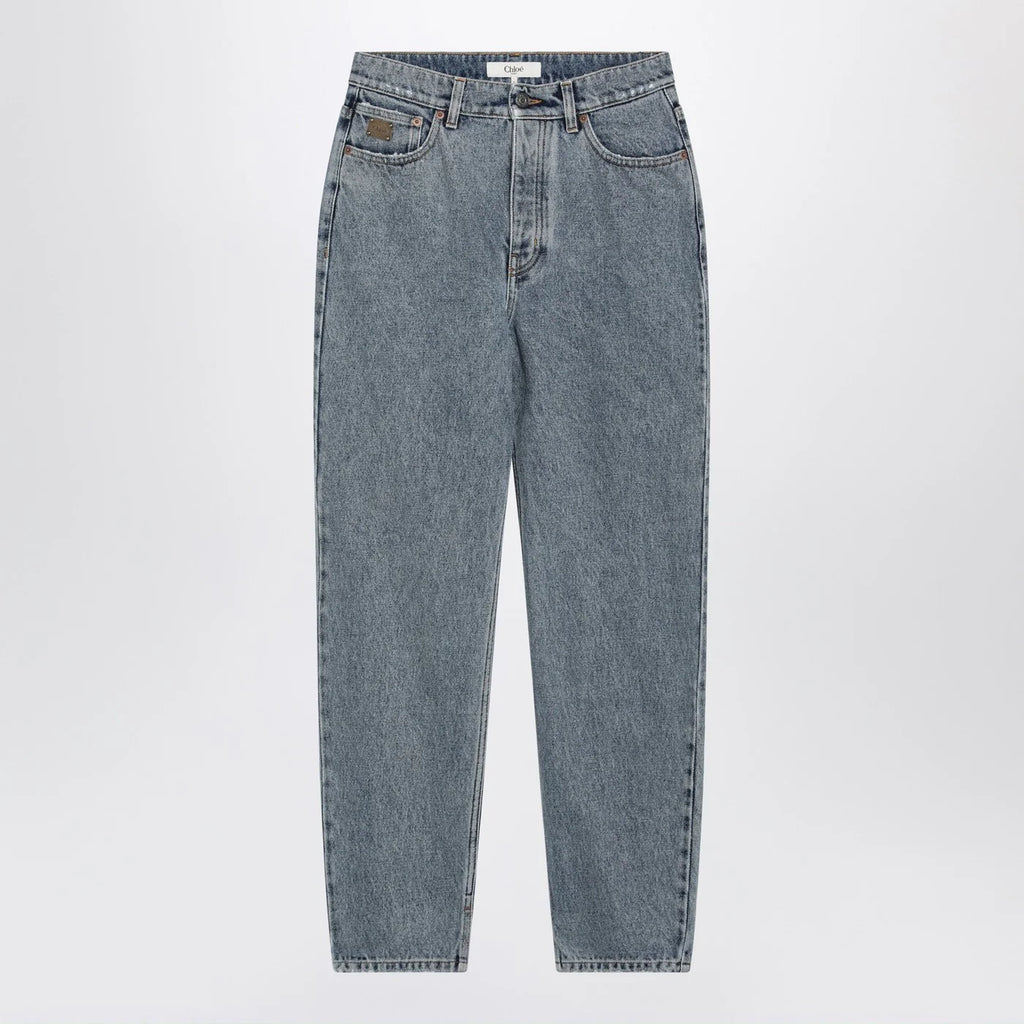 Chloé Light indigo high-waisted tapered jeans